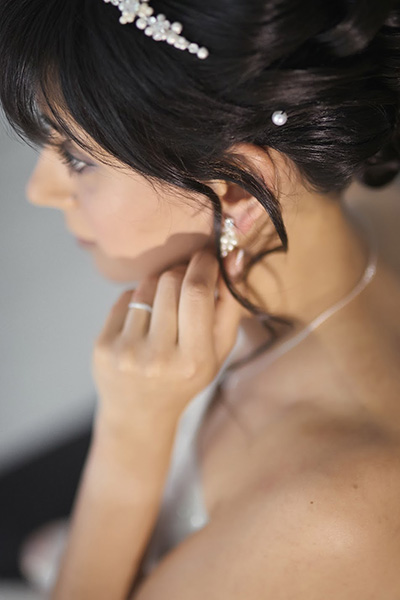 Bridalhairstyle and makeup Hääkampaus häämeikki