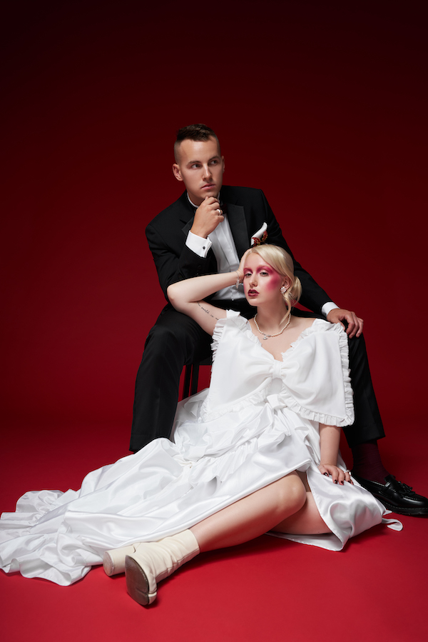 Draping blush, beautiful&nbsp;bride